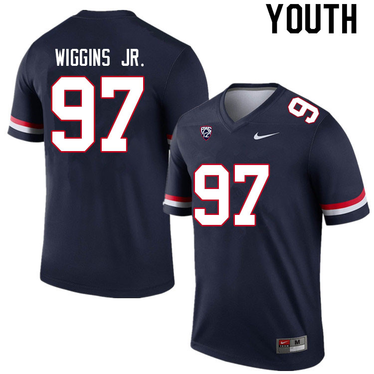 Youth #97 Jermaine Wiggins Jr. Arizona Wildcats College Football Jerseys Sale-Navy - Click Image to Close